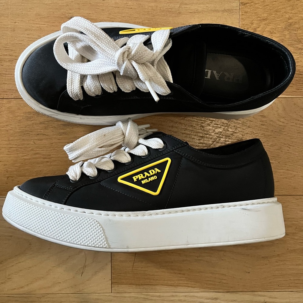 Mens Prada Nylon Gabardine Sneakers UK 8.5 (US 9.5) - Picture 2 of 5